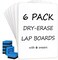 6 Pack Small White Board Dry Erase Boards Classroom Pack Mini White Boards 9"x12” Personal Whiteboards for Students Teachers School Supplies Lapboards l 6 Mini Whiteboard Erasers Included